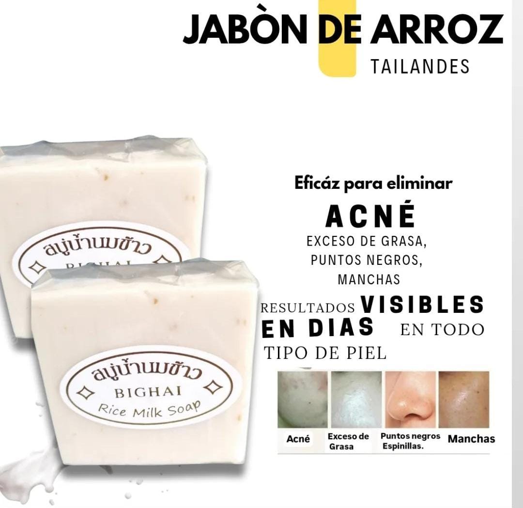 Jabón de arróz Tailandes PROMOCIÓN 2 UNIDADES EN 5$